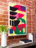 Under The Sea, She Likes To Play | Paintings by ABDA Collective. Item composed of wood & paper compatible with contemporary and eclectic & maximalism style