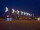 North Ninth Gateway | Public Sculptures by Vicki Scuri SiteWorks | North Ninth Street & Interstate 70, Salina, KS in Salina. Item made of steel