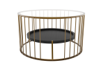 Cage 05 double | Coffee Table in Tables by Bronzetto. Item composed of wood and brass