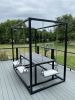Black 6-Seater with Pebble Grey Trex Wood | Picnic Table in Tables by SwingTables. Item made of wood with steel
