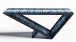 Time/Space Portal Console- Ombre 3 - Glass Mosaic Tile | Console Table in Tables by Neal Aronowitz. Item composed of glass