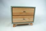 Dwarf2 | Nightstand in Storage by Curly Woods. Item made of oak wood & concrete compatible with mid century modern and industrial style