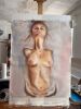 Her ability to harness chaos | Watercolor Painting in Paintings by Eve Devore. Item composed of cotton and paper in mid century modern or contemporary style