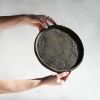 Large Round Tray in Earth Brown Concrete | Decorative Tray in Decorative Objects by Carolyn Powers Designs. Item composed of concrete in minimalism or contemporary style
