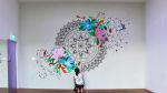 Mandala + Modern Florals Wall Mural | Murals by Leah Chong | Boon Lay Way - Big Box in Singapore