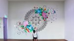 Mandala + Modern Florals Wall Mural | Murals by Leah Chong | Boon Lay Way - Big Box in Singapore. Item made of synthetic