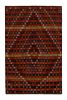 1940s Vintage Turkish Kilim in Red, BLack and White | Area Rug in Rugs by Rug and Kilim
