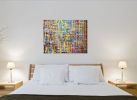 Sun Grid | Oil And Acrylic Painting in Paintings by KARDIMAGO. Item composed of synthetic