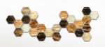 "Earth" Hex Glass Wall Sculpture Set | Wall Hangings by Karo Studios. Item made of glass
