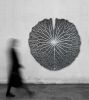 Nelumbium Grey XXL size wall sculpture | Wall Hangings by Julia Gorbunova. Item composed of glass compatible with contemporary and modern style