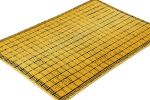Rug & Kilim’s Gradient Rug in Yellow and Black Ombre Grid | Area Rug in Rugs by Rug and Kilim. Item composed of wool