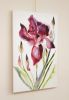 Iris No. 208 : Original Watercolor Painting | Paintings by Elizabeth Becker. Item made of canvas compatible with minimalism and contemporary style