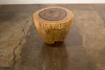 Carved Live Edge Solid Wood Trunk Table ƒ36 by Costantini | Side Table in Tables by Costantini Design. Item made of wood works with boho & contemporary style
