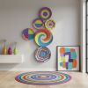 Set of 5 Woven Basket Wall Decor | Decorative Plate in Decorative Objects by Sarmal Design. Item made of cotton with synthetic works with boho & contemporary style