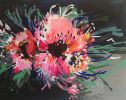 Flower Power | Oil And Acrylic Painting in Paintings by Judy Century Art. Item composed of synthetic