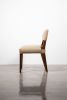 Modern Leather Dining Chair in Exotic Wood, Bruno | Chairs by Costantini Designñ. Item made of wood with leather