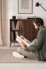 TONN HIGH 101 - Record player stand, vinyl record storage ma | Media Console in Storage by Mo Woodwork. Item composed of oak wood in minimalism or mid century modern style