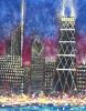 Chicago Skyline | Prints by Judith Joseph. Item composed of paper