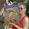 Funky Toucan | Wall Sculpture in Wall Hangings by Gila Mosaics Studio. Item made of ceramic compatible with boho and country & farmhouse style