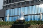 Dropping | Public Sculptures by Wenqin CHEN | ProMinent Deutschland GmbH in Heidelberg. Item made of steel works with minimalism & contemporary style