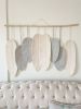 Large Macrame Feathers/ 8 Feathers with two different colors | Macrame Wall Hanging in Wall Hangings by macramestories. Item composed of wood & cotton compatible with boho and country & farmhouse style