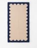 Handwoven Woolen Blue Runner Rug | Rugs by Evergreen Carpets. Item composed of wool in boho or minimalism style