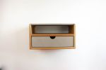 Aby Cloud White Grey | Floating Table in Tables by Curly Woods. Item made of oak wood with concrete works with modern style