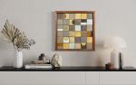 Twin Cities Live Mid-Century Modern Squares Wall Art | Mosaic in Art & Wall Decor by Mercury Mosaics. Item made of ceramic