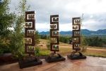 Sentinels | Public Sculptures by Brian Schader. Item composed of steel & stone