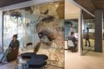 Hotel Eastlund Floating glass wall | Divider in Decorative Objects by Studio Art Direct | Portland in Portland. Item made of glass works with contemporary style