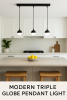 Modern Triple Pendant Light | Pendants by ATELIER 10. Item composed of metal in minimalism or contemporary style