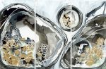 Apollo - Large scale original triptych by Lara Scolari | Mixed Media by Lara Scolari. Item made of synthetic