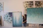 Shade of Wildflowers | Oil And Acrylic Painting in Paintings by DANIELA PASQUALINI. Item composed of canvas