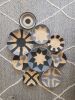 set of 9 Bohemian Wall Plates Decor | Decorative Plate in Decorative Objects by Sarmal Design. Item composed of bamboo and cotton in boho or mid century modern style