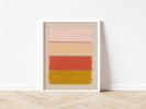 Persimmon Orange & Gold Stripe Fine Art Print | Prints in Paintings by Emily Keating Snyder. Item works with boho & contemporary style