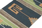 Rug & Kilim’s Tribal style Kilim in Blue, Gold, Green | Area Rug in Rugs by Rug and Kilim. Item composed of wool