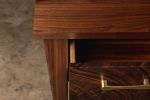 Custom entry bench | Benches & Ottomans by SHIPWAY living design. Item composed of walnut and brass