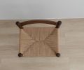 Oak Bar Stool with Woven Cord Seat | Chairs by ColombeFurniture``. Item composed of oak wood in mid century modern style