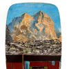 Wall Installation: Plates/Oil on Canvas - "Mountain Chalet" | Wall Sculpture in Wall Hangings by Studio DeSimoneWayland. Item made of ceramic works with boho & contemporary style