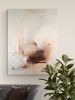 Transient Embrace - Warm Neutral Abstract | Oil And Acrylic Painting in Paintings by Arohika Verma. Item made of wood with canvas works with contemporary & country & farmhouse style