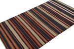 Vintage Afghani tribal Kilim runner rug, with Stripes | Area Rug in Rugs by Rug and Kilim