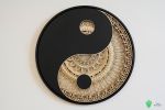 Taijitu (Yin Yang) | Wall Sculpture in Wall Hangings by Mohamad Aaqib. Item composed of wood in contemporary or mediterranean style
