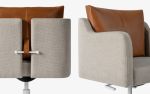 Papillonne Swivel Office Chair | Chairs by LAGU. Item made of fabric & brass compatible with minimalism and modern style