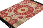 Rug & Kilim’s Ikats Rug with Red and Gold Geometric Patterns | Area Rug in Rugs by Rug and Kilim