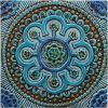 Set of 8 large turquoise tiles Outdoor wall art installation | Tiles by GVEGA. Item composed of ceramic