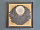 SunDunes cotton artwork on high quality canvas with light | Tapestry in Wall Hangings by Light and Fiber. Item composed of oak wood and canvas in boho or mid century modern style