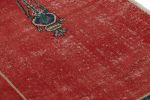 Vintage Turkish Rug in Red, with Geometric Patterns | Area Rug in Rugs by Rug and Kilim