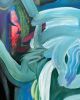 Foo Dog painting | Oil And Acrylic Painting in Paintings by Kim Powell Art. Item made of canvas with synthetic works with boho & contemporary style