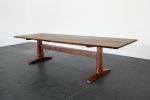120" Columbia Trestle Dining Table in Oregon Black Walnut | Tables by Studio Moe. Item made of walnut compatible with minimalism and mid century modern style