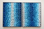 No. 15 Set of 2 Acoustic Diffuser Panel - Gradient Abstract | Wall Sculpture in Wall Hangings by Joseph A